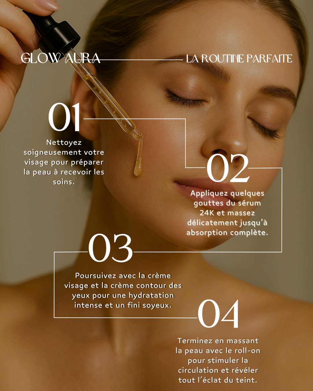 Roll-On Yeux Anti-Cernes & Anti-Rides 24K Pure Gold