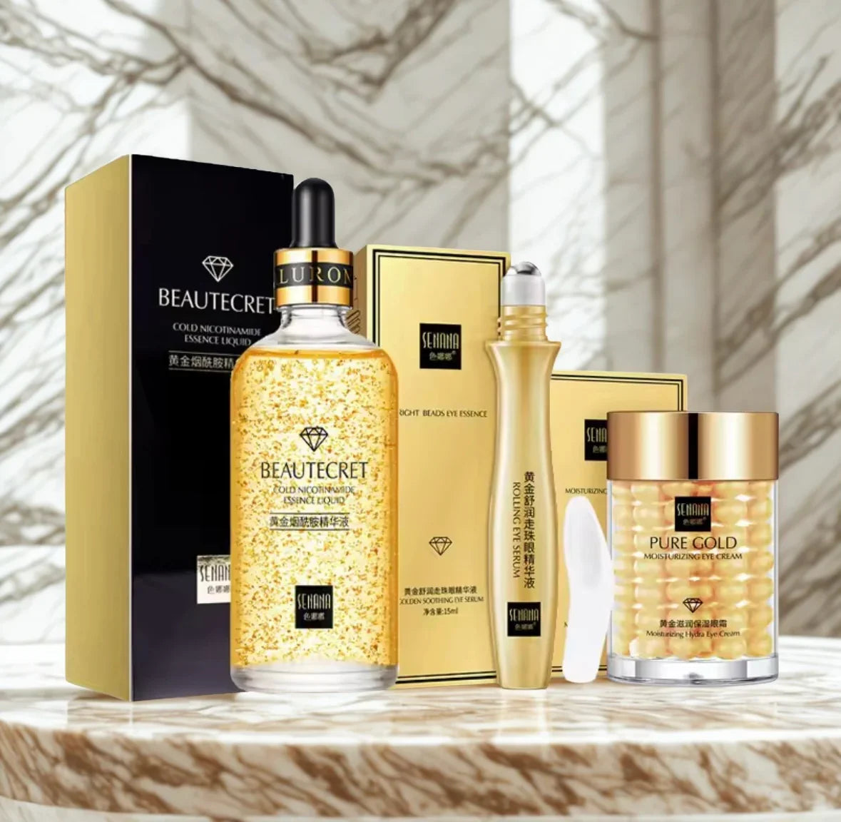 Coffret Soin Visage Anti-Âge à l’Or 24K – Éclat, Hydratation & Fermeté